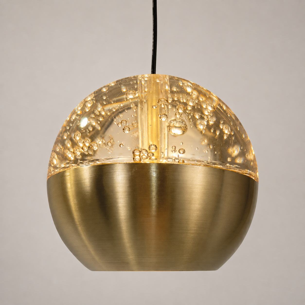 Moderne hanglamp BELLUNO 8-lichts | Messing/Amber