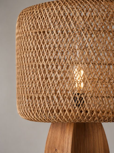 Natuurlijke ORBIT/RATTAN vloerlamp | Brown