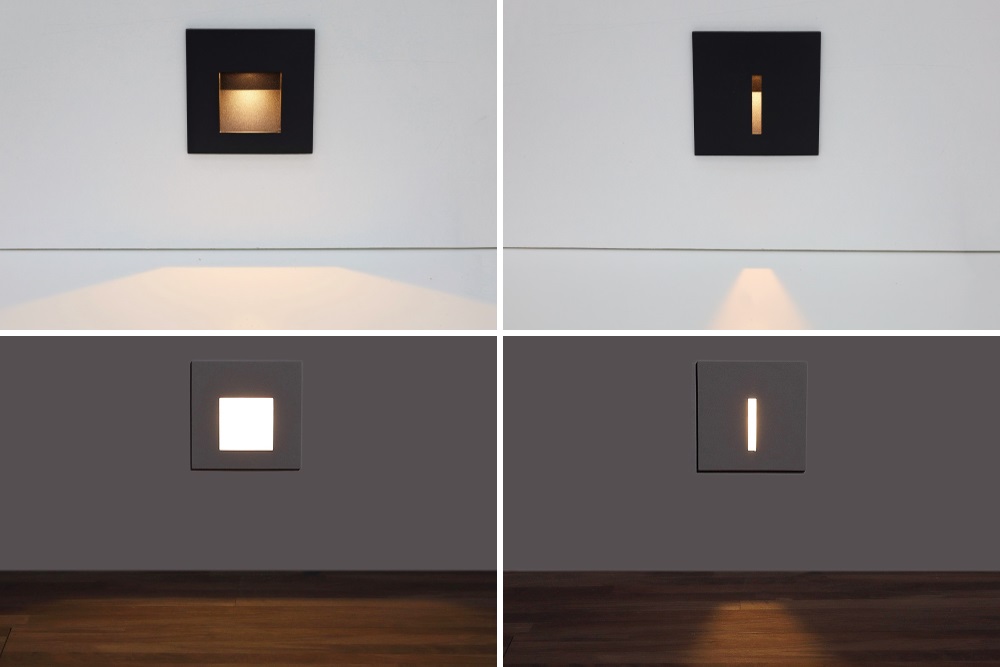 Trapverlichting / Inbouw wandlamp BORGO SMAL warm wit IP65 | Zwart