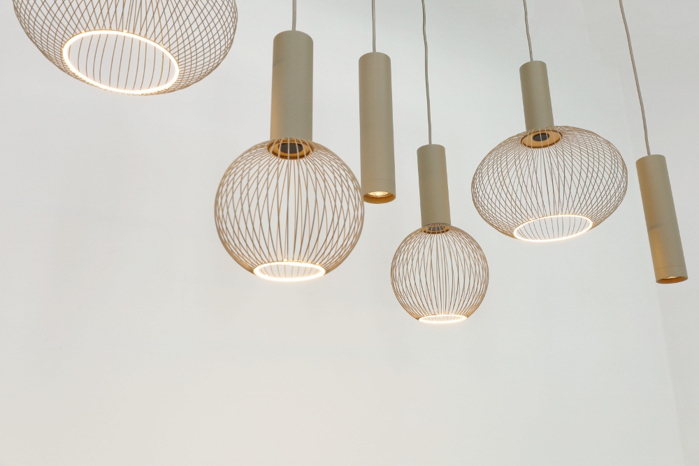 Hanglamp FILO 130 x 30 cm 7-lichts zand / quartz | Compleet