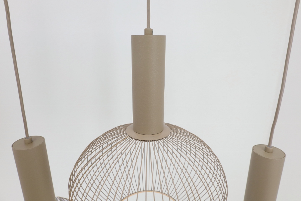 Hanglamp FILO 130 x 30 cm 7-lichts zand / quartz | Compleet