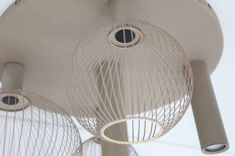 Plafondlamp FILO Ø 50 cm 5-lichts zand / quartz | Compleet