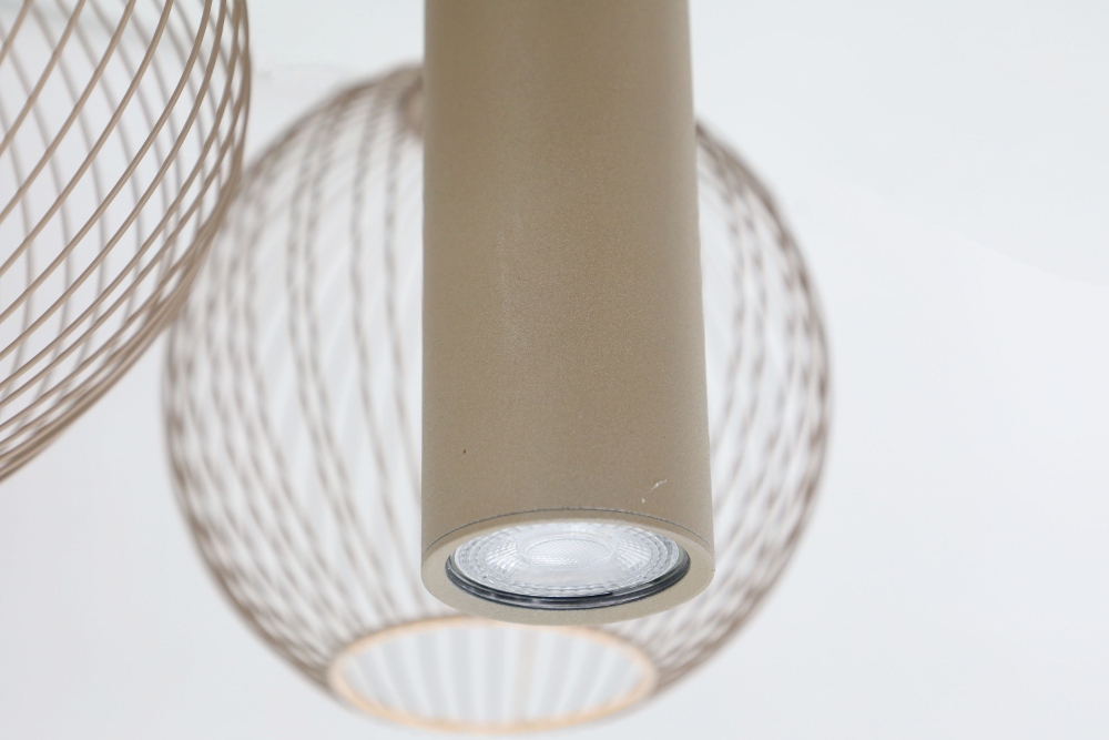 Plafondlamp FILO Ø 50 cm 5-lichts zand / quartz | Compleet