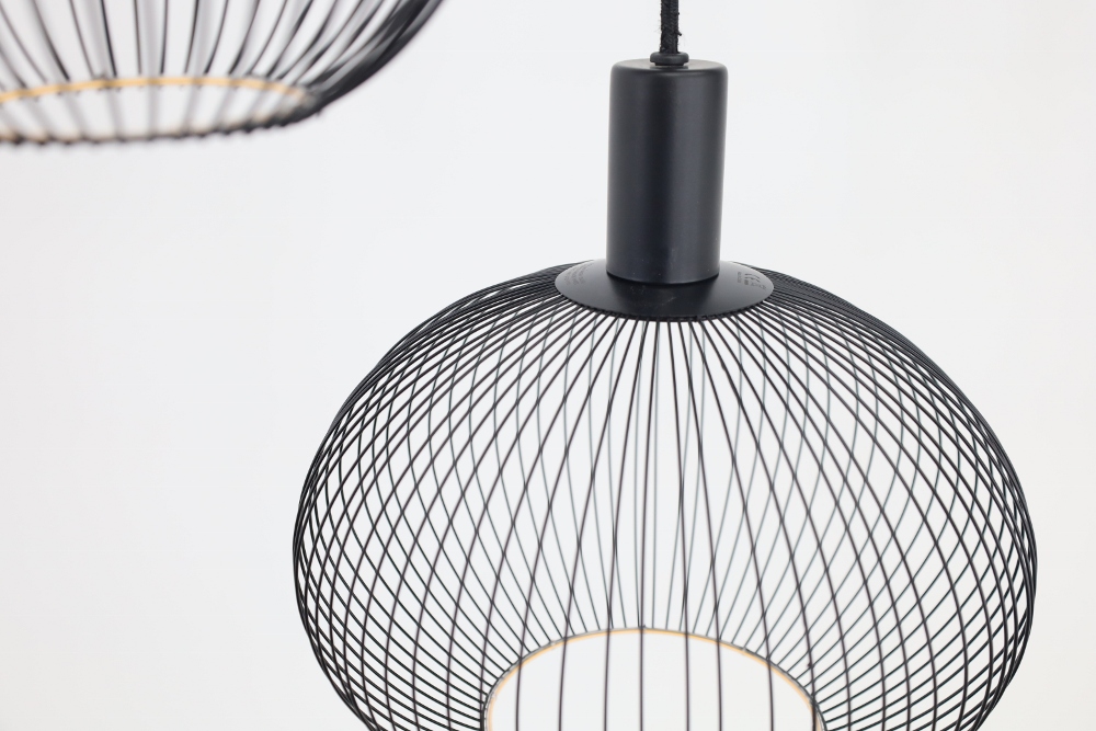 Hanglamp FILO 130 x 25 cm 7-lichts zwart | Compleet