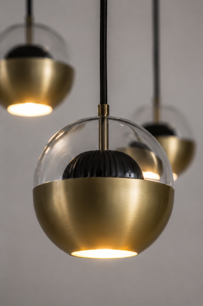 Dynamische videlamp POKEBALL 7-lichts | Goud / Zwart