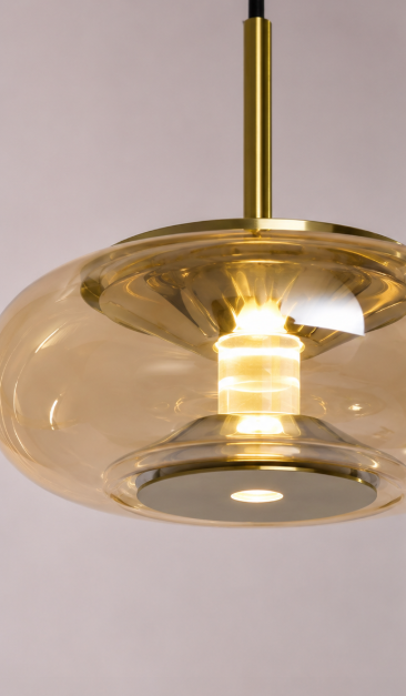 Luxe videlamp ALVA 7-lichts | Goud / Amber