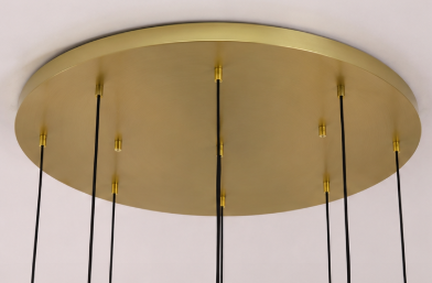 Luxe videlamp ALVA 7-lichts | Goud / Amber