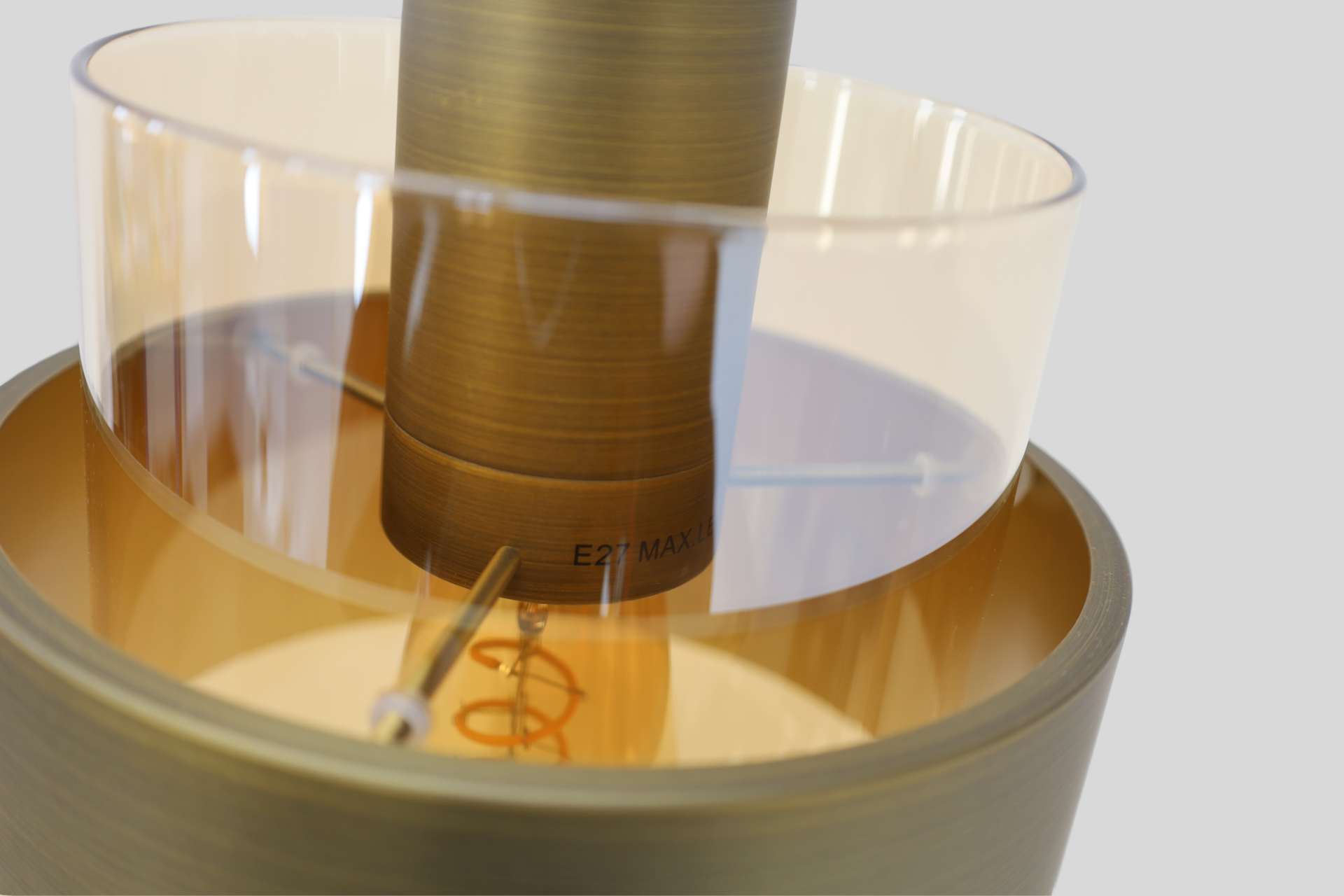 Sfeervolle hanglamp MARRONE | Brons / Amber