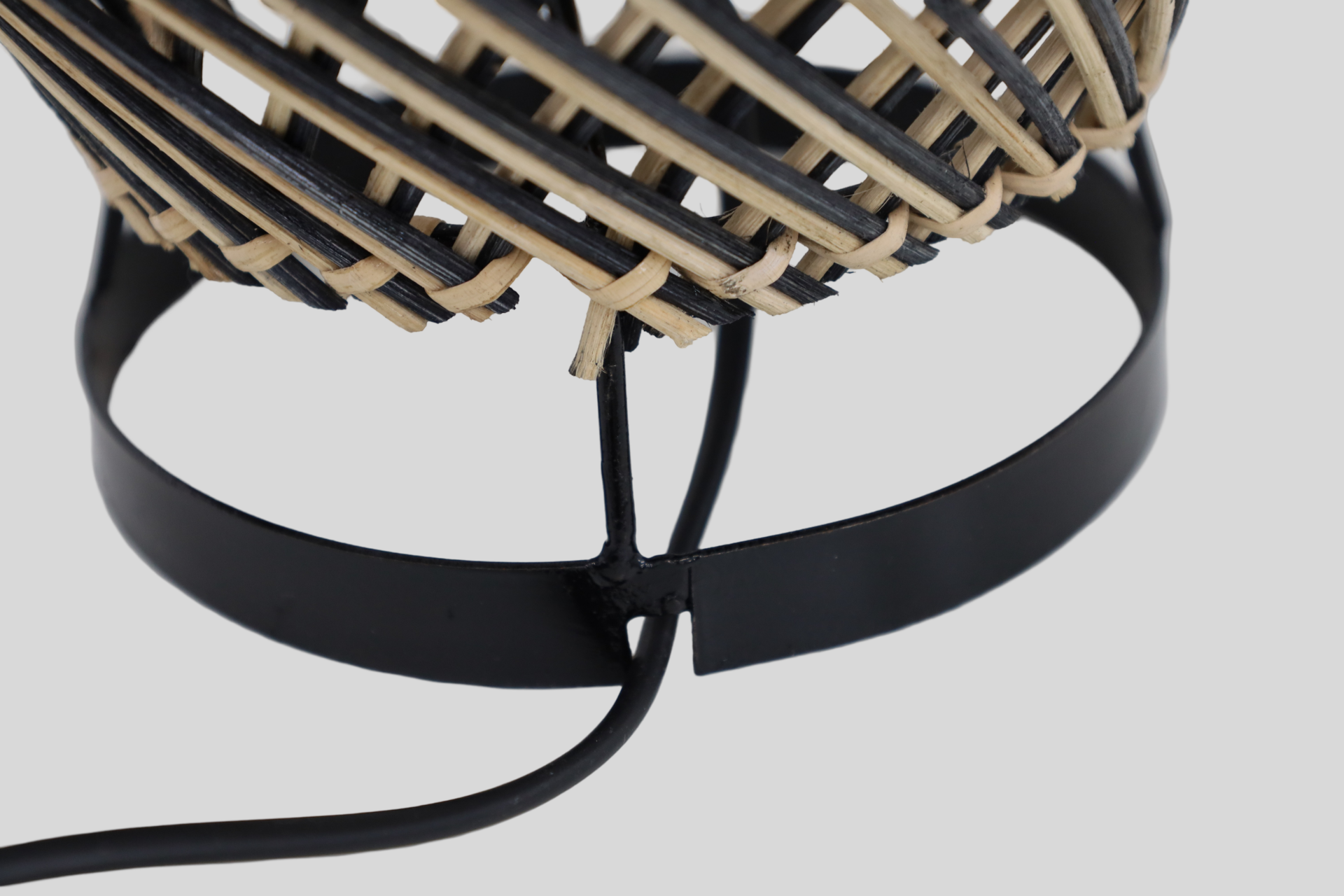 Stijlvolle kruik Stripes | naturel/zwart 47 cm