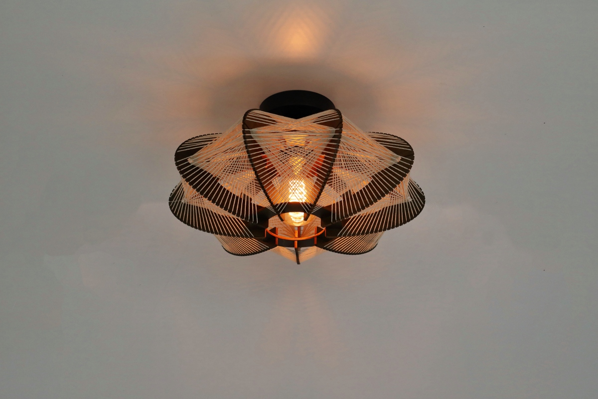Organische hanglamp JESSICA Ø40 cm | Walnoot