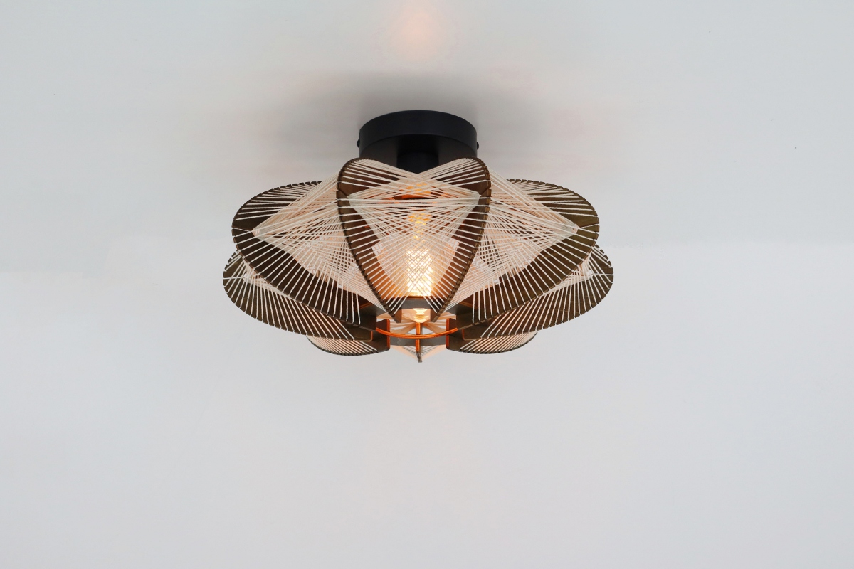 Organische hanglamp JESSICA Ø40 cm | Walnoot