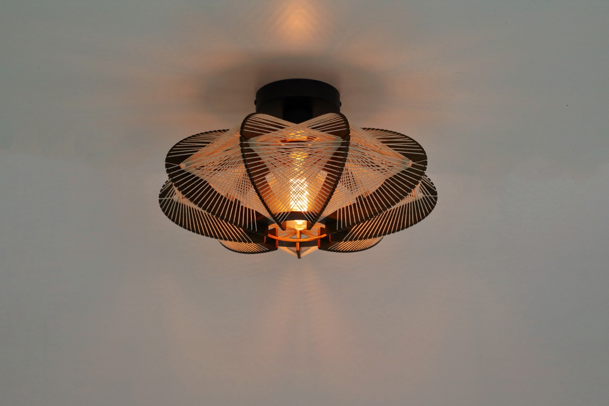 Organische hanglamp JESSICA Ø40 cm | Walnoot
