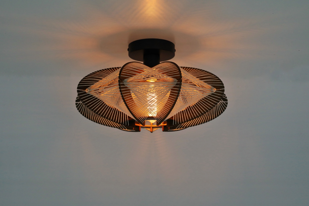 Organische hanglamp JESSICA Ø40 cm | Walnoot