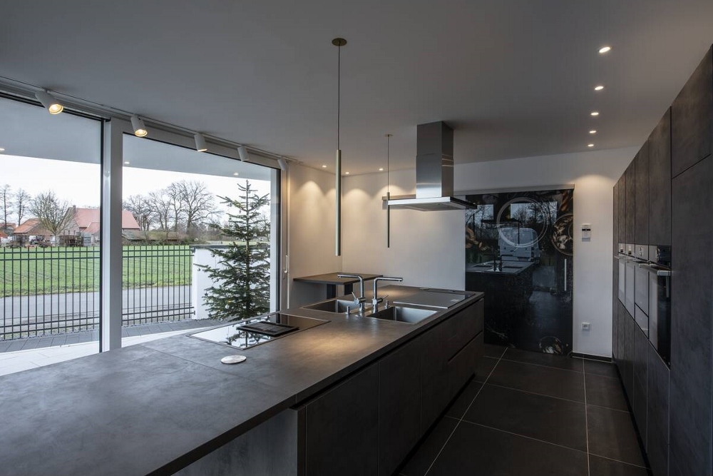 Losse 1-fase INBOUW spanningsrail LUNA | Zwart 3 meter
