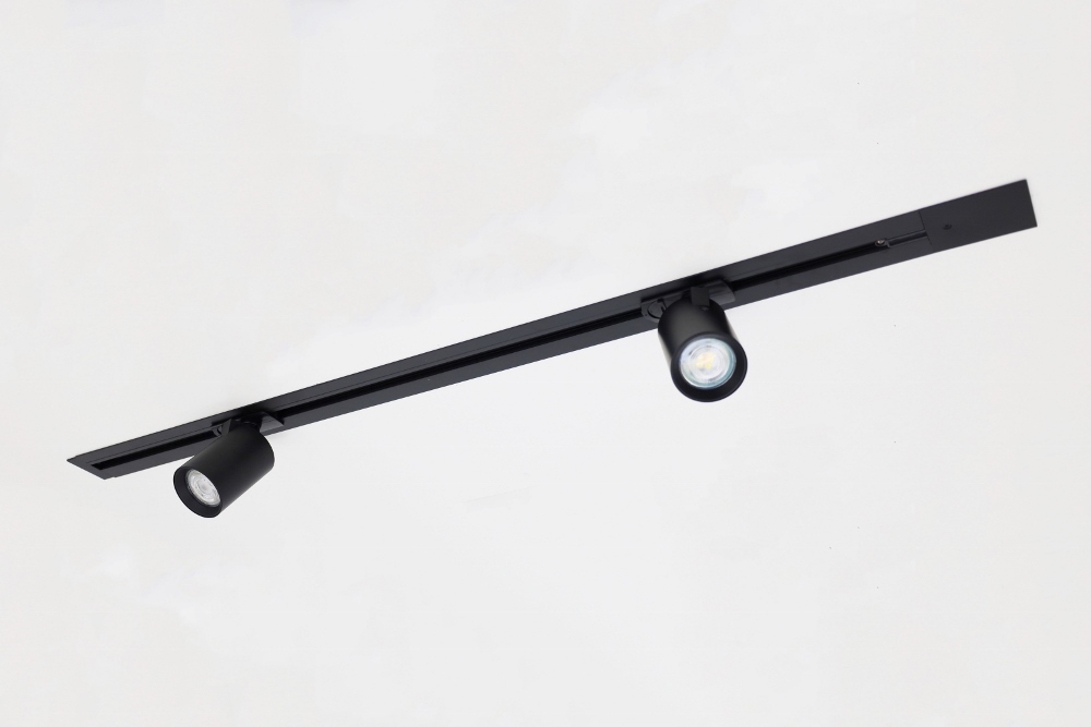 Losse 1-fase INBOUW spanningsrail LUNA | Zwart 2 meter