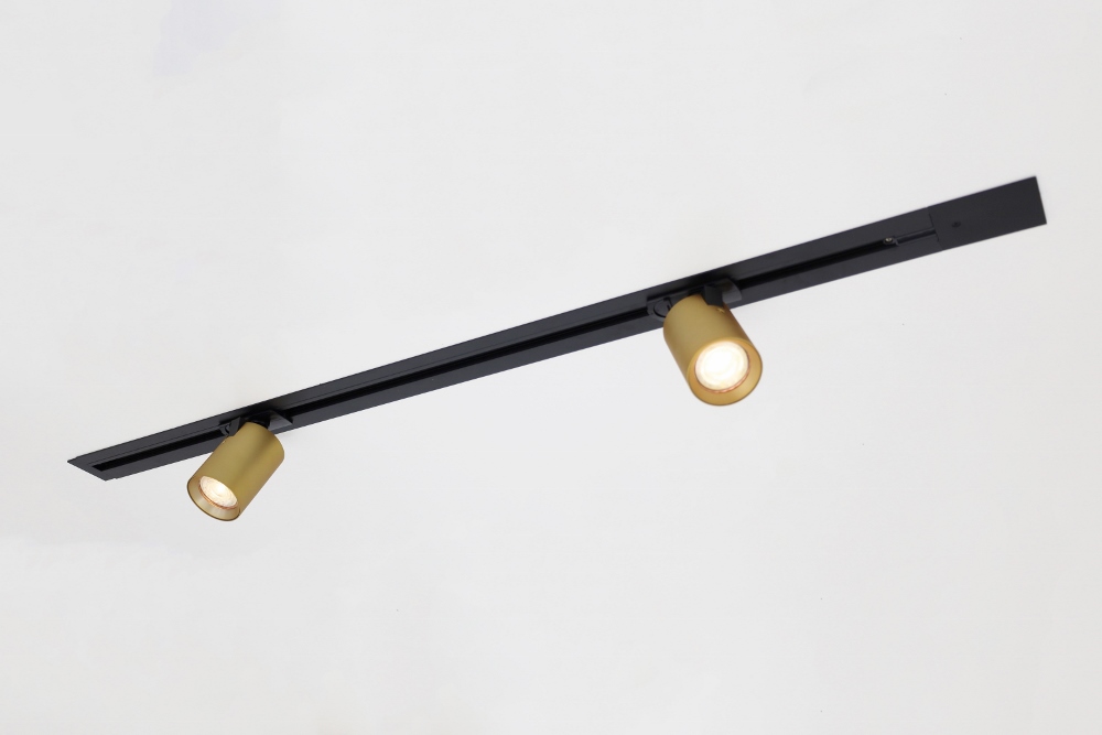T-stuk INBOUW spanningsrail LUNA aarde rechts | Zwart