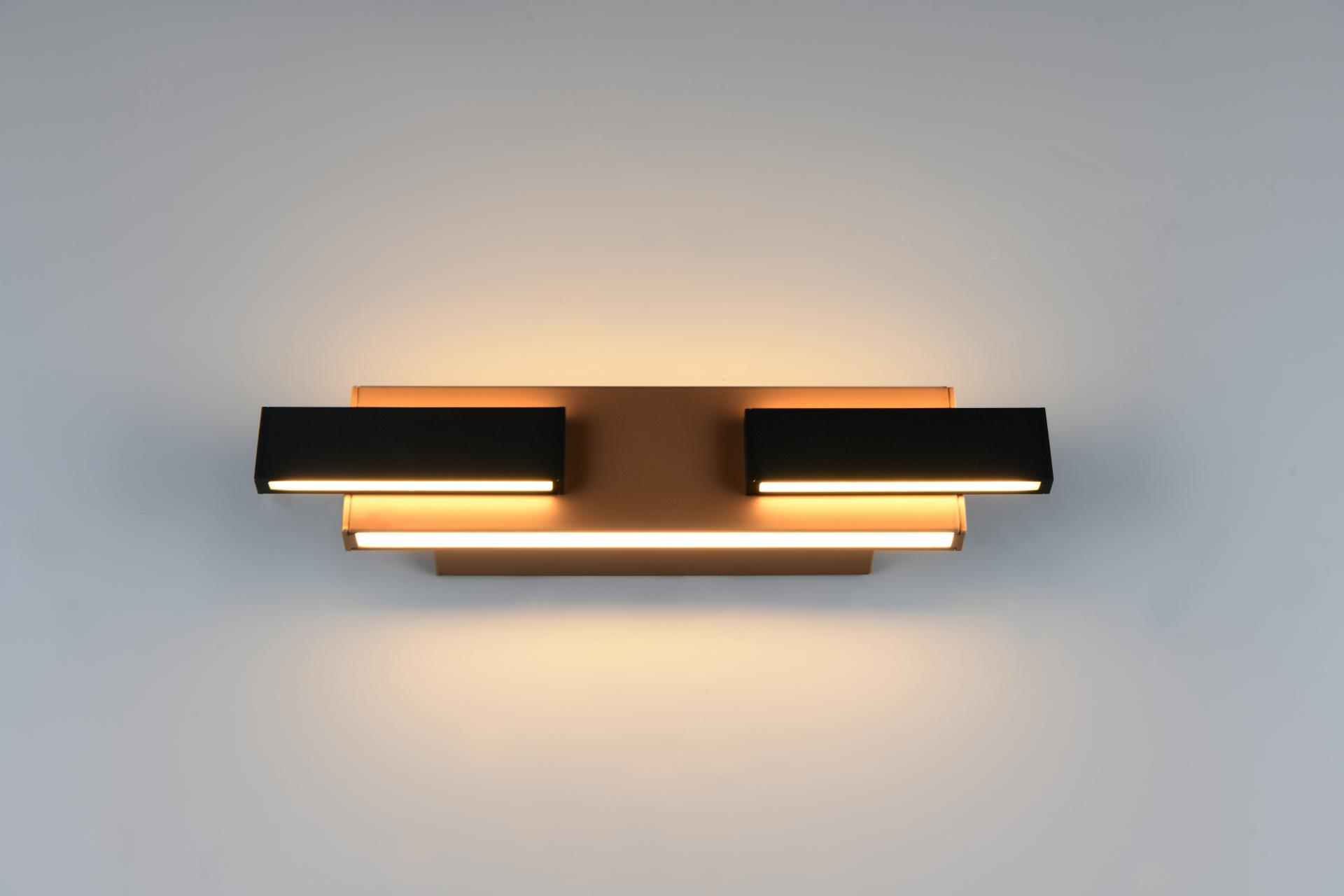 Musterring stijlvolle wandlamp RIVERA | Zwart / Coffee