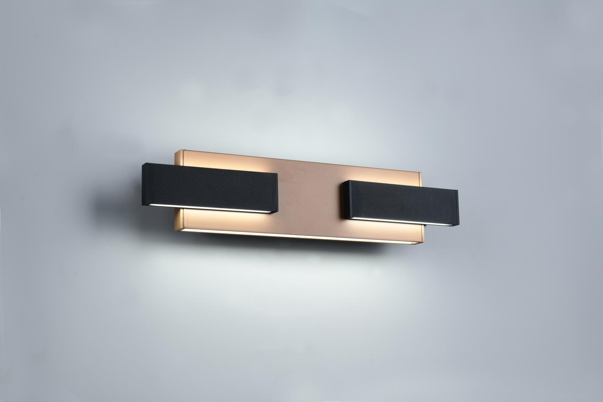 Musterring stijlvolle wandlamp RIVERA | Zwart / Coffee
