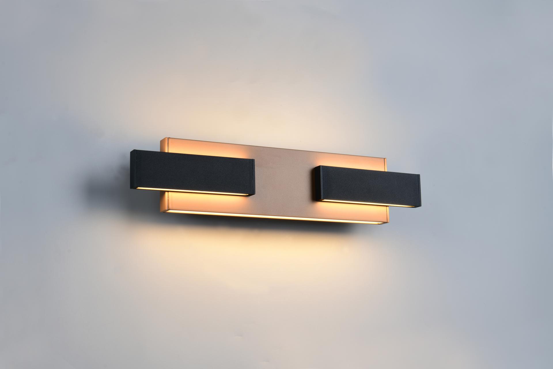 Musterring stijlvolle wandlamp RIVERA | Zwart / Coffee
