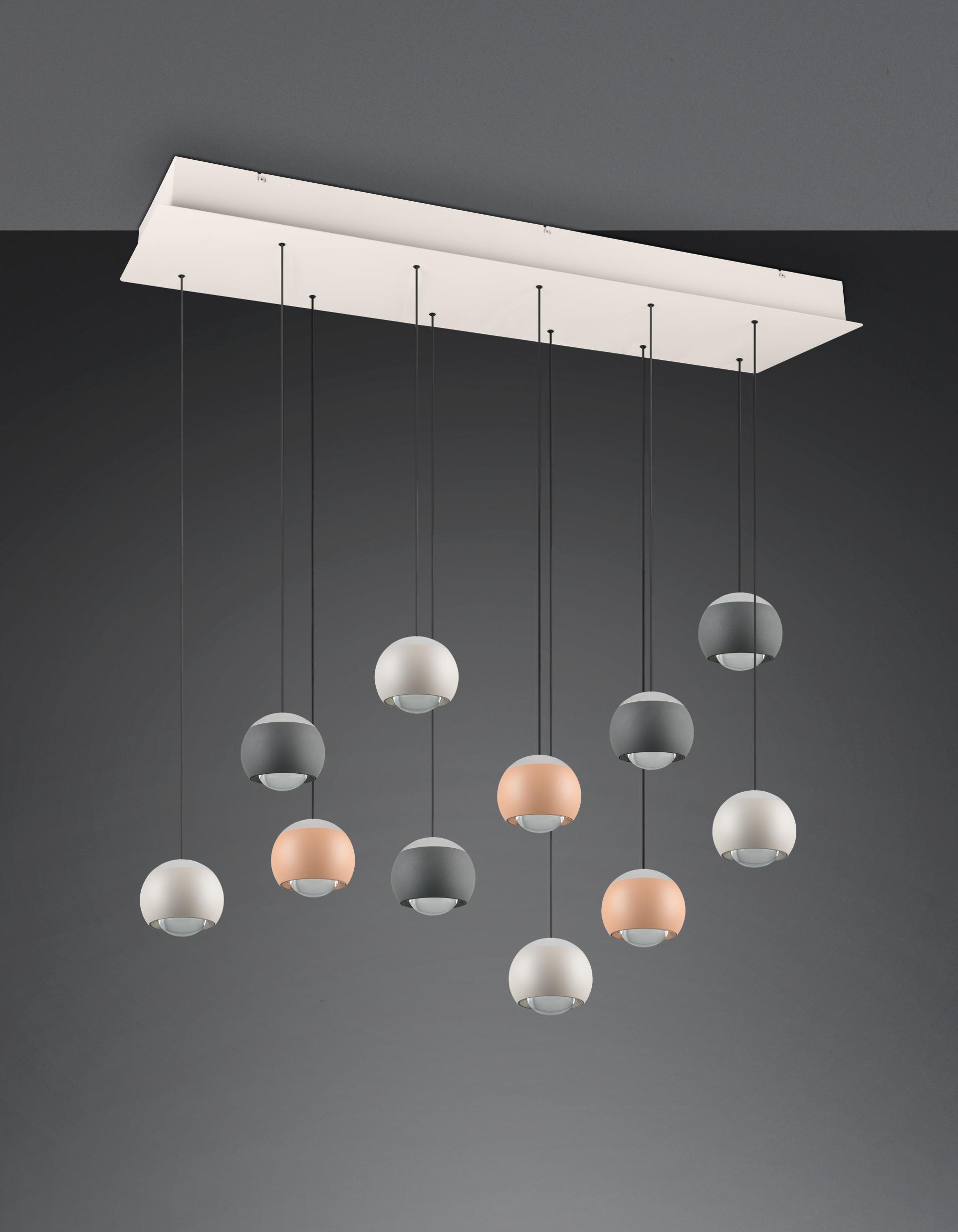 Musterring stijlvolle hanglamp CANNON 11-lichts | Multi Color