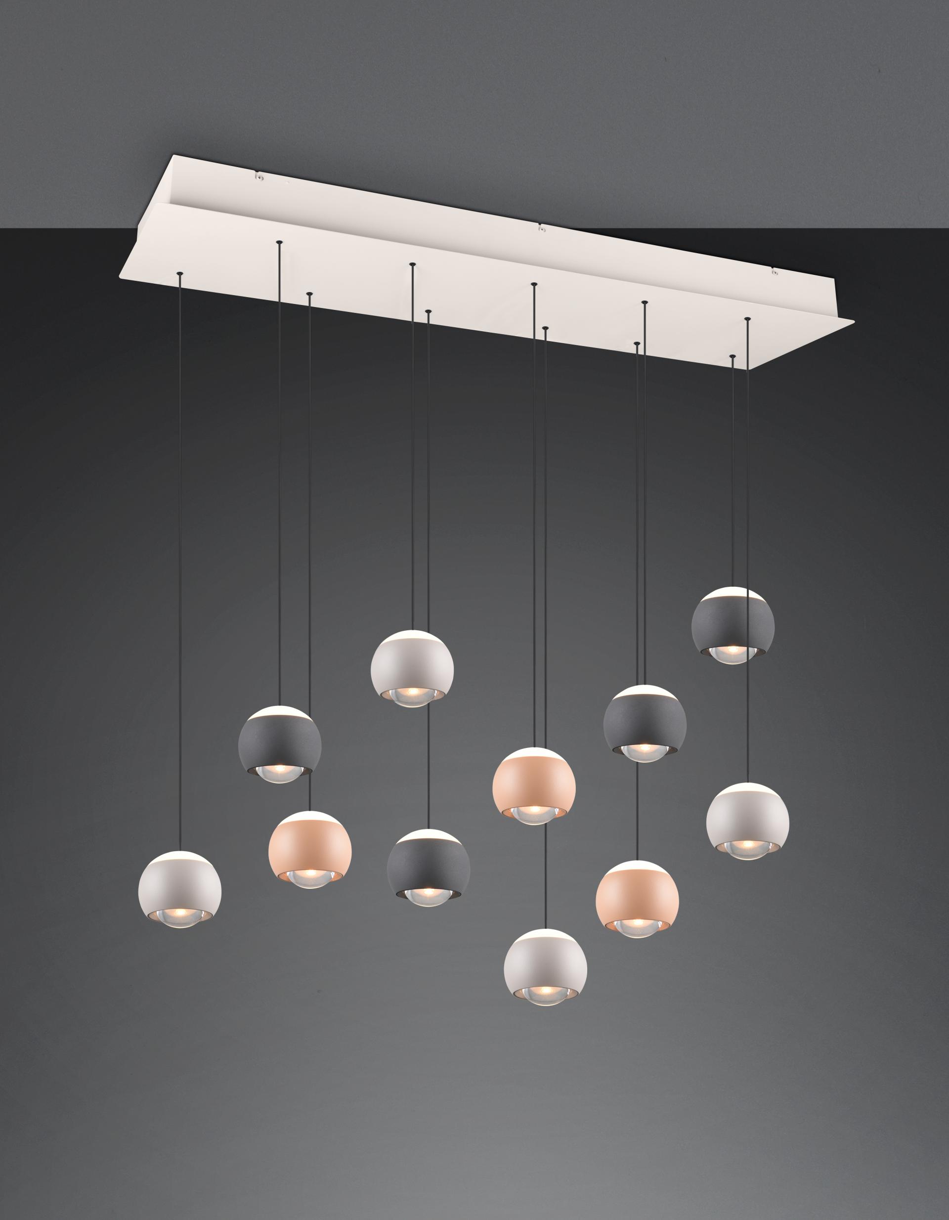 Musterring stijlvolle hanglamp CANNON 11-lichts | Multi Color