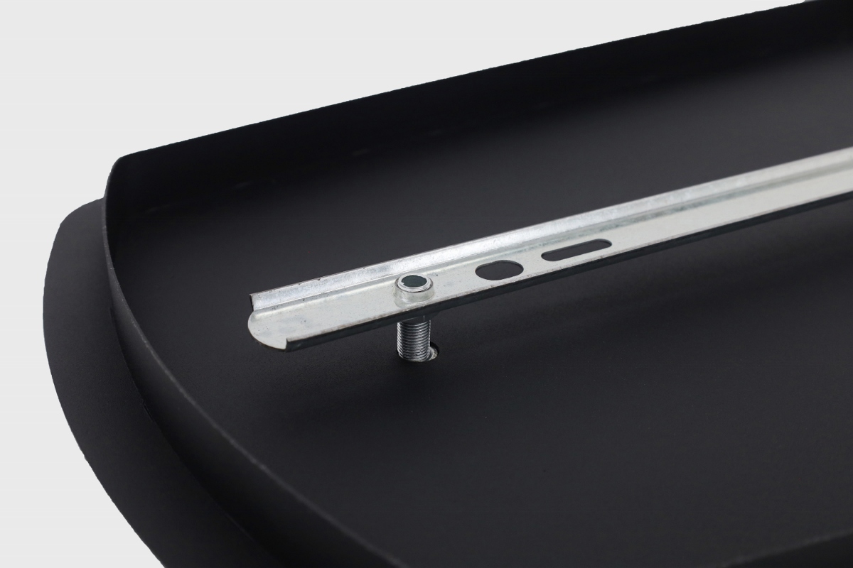 Deens ovalen stalen plafondbalk PRO LINE voor lampen 130 x 40 cm | Zwart