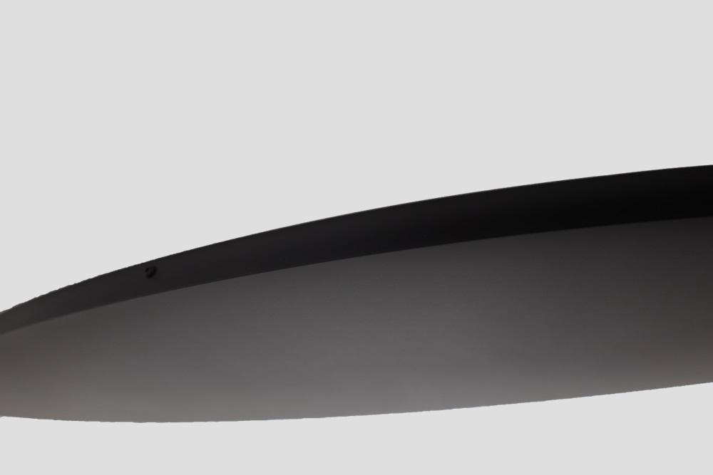 Ovalen stalen plafondbalk PRO LINE voor lampen 100 x 35 cm | Zwart