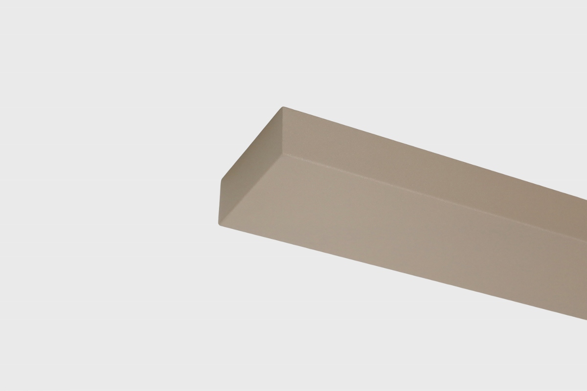 Stalen plafondbalk PRO LINE voor lampen 120 x 9,5 cm | Zand / Quartz