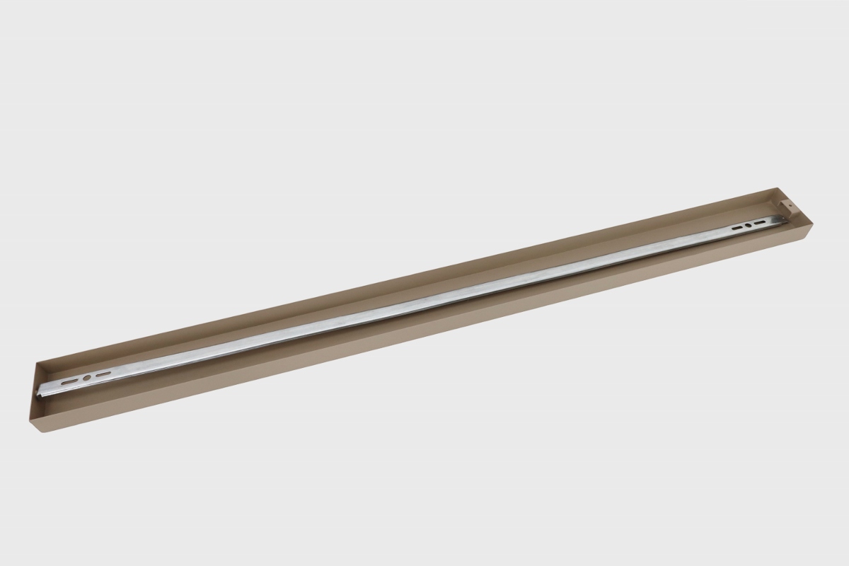 Stalen plafondbalk PRO LINE voor lampen 150 x 9,5 cm | Zand / Quartz