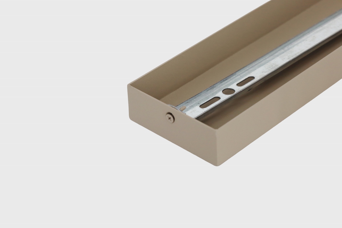 Stalen plafondbalk PRO LINE voor lampen 120 x 9,5 cm | Zand / Quartz