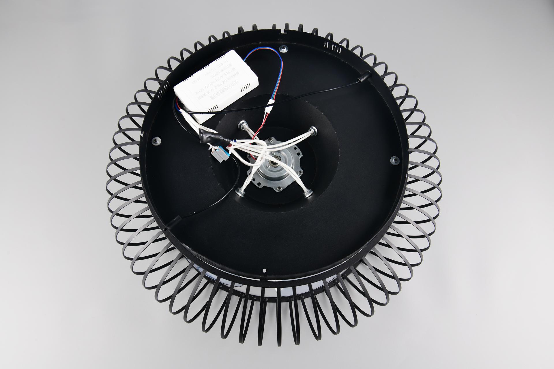 Sierlijke plafondventilator JOHANNA Ø 61 cm | Zwart