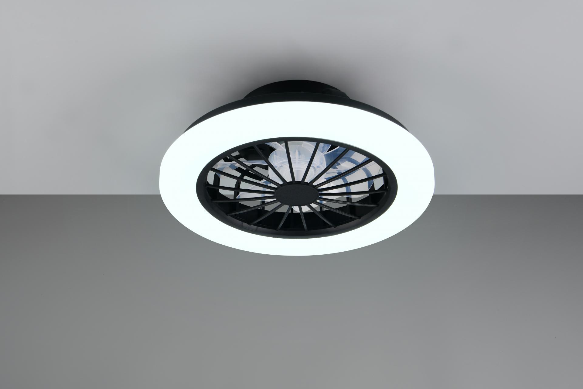 Plafondventilator ROTSUND Ø 38 cm | Zwart / Wit