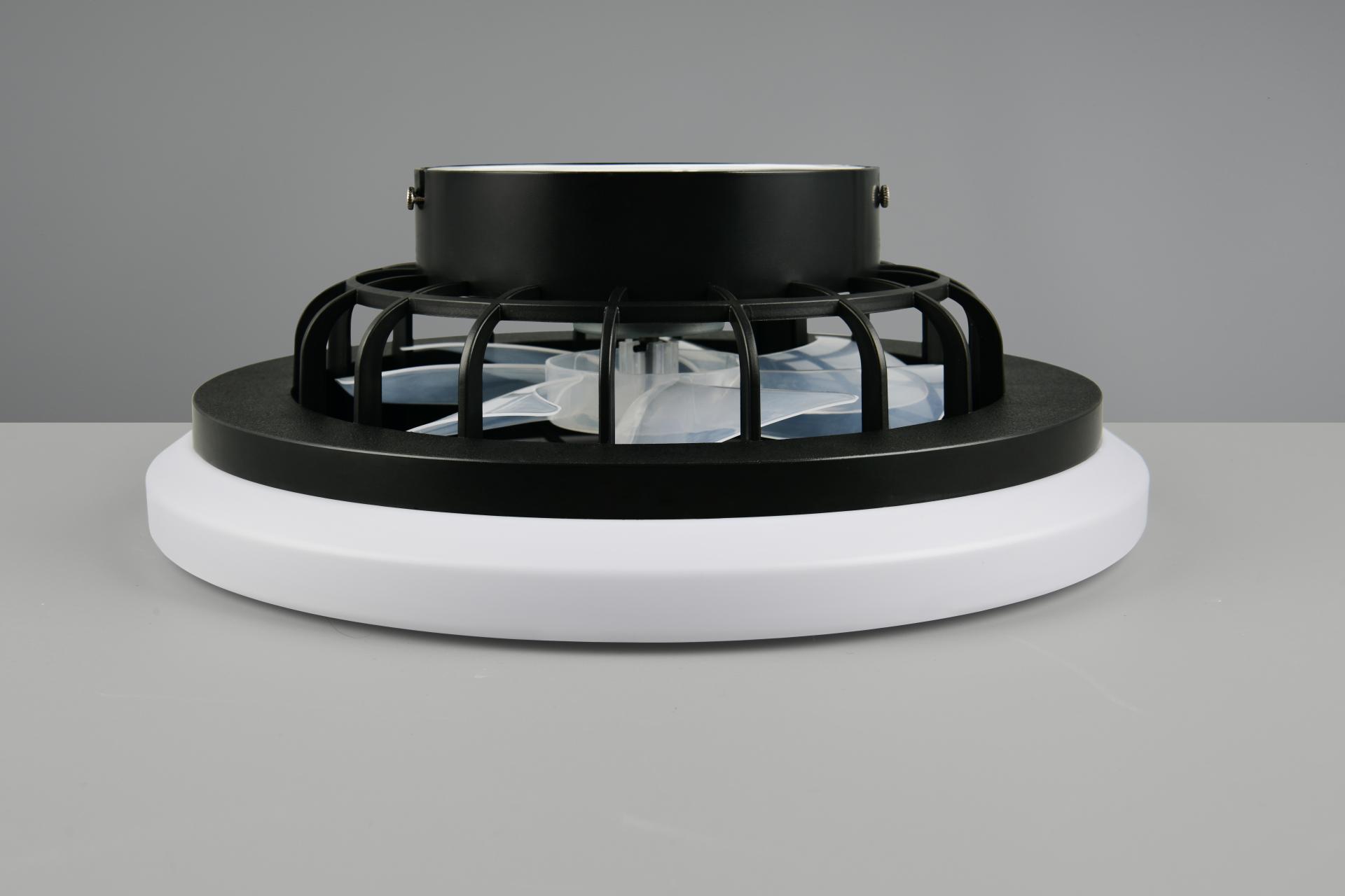 Plafondventilator ROTSUND Ø 38 cm | Zwart / Wit