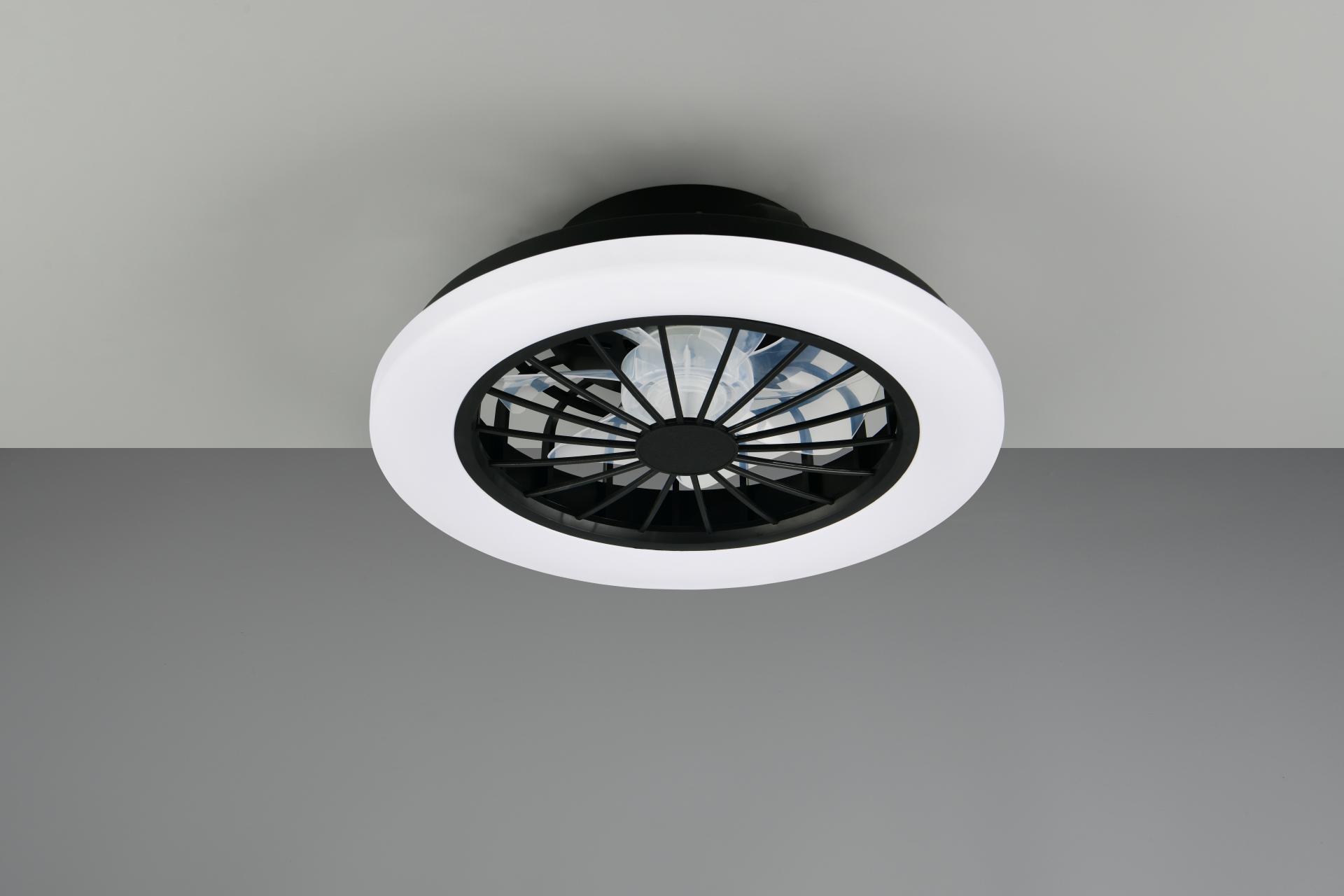 Plafondventilator ROTSUND Ø 38 cm | Zwart / Wit