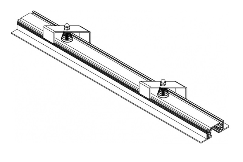 Losse 1-fase INBOUW spanningsrail LUNA | Zwart 2 meter