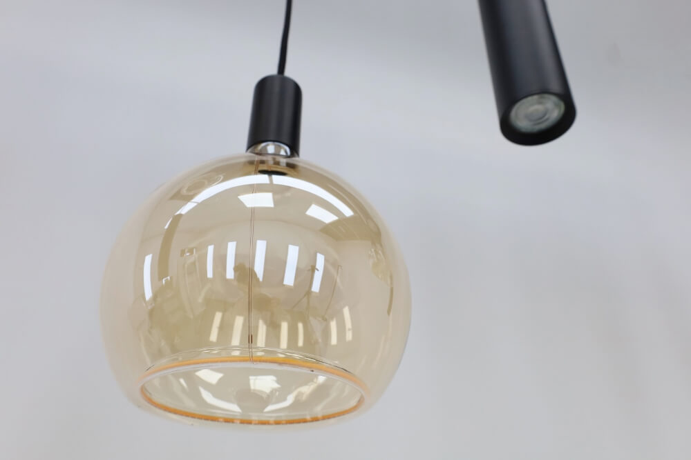 Hanglamp RAVI 130 x 25 cm 7-lichts zwart | Compleet