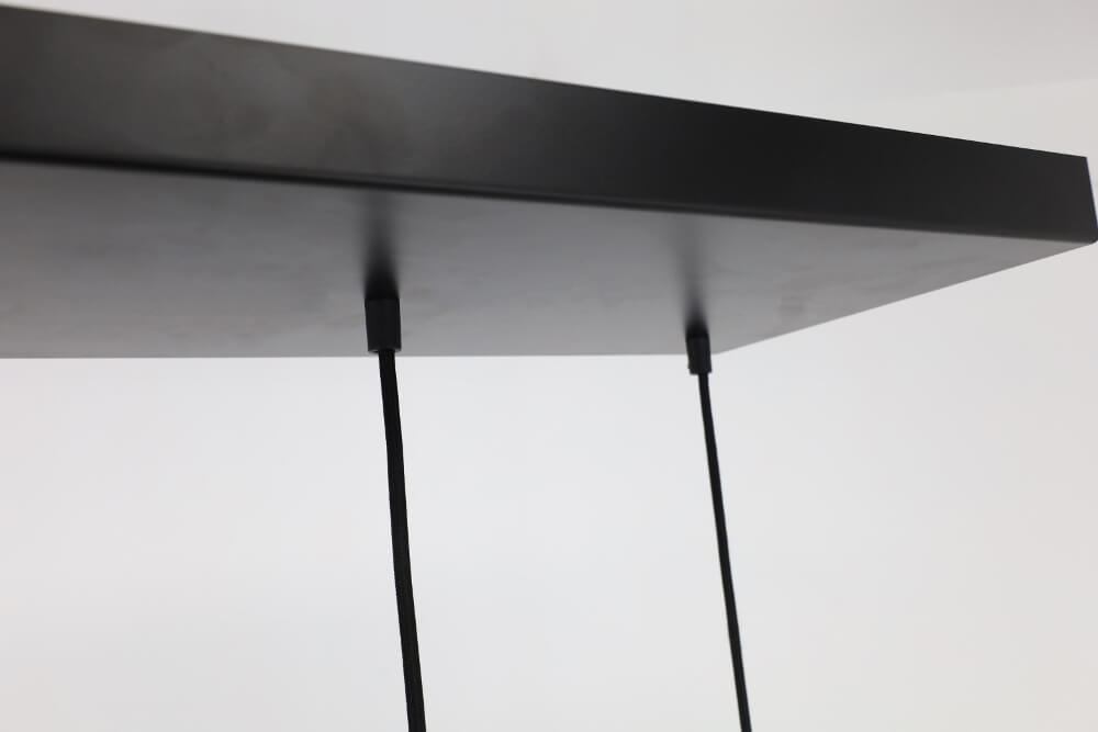 Hanglamp RAVI 130 x 25 cm 7-lichts zwart | Compleet