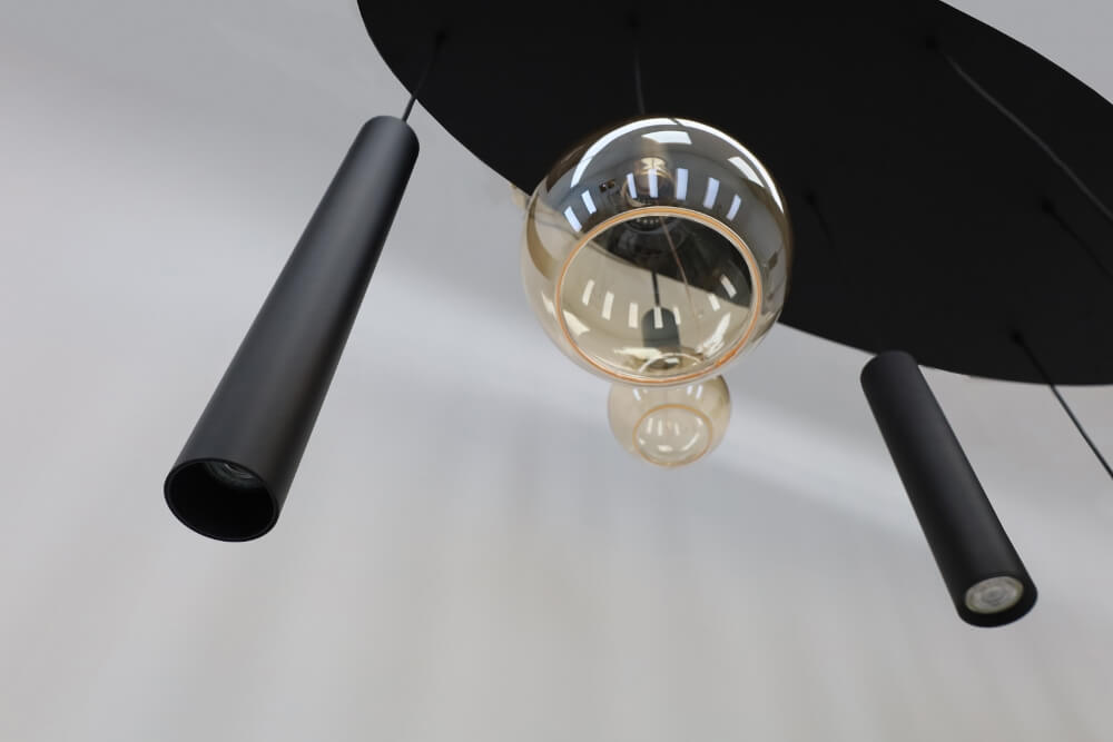Hanglamp RAVI ovaal 140 x 50 cm 8-lichts zwart | Compleet