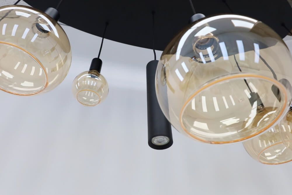 Hanglamp RAVI ovaal 140 x 50 cm 8-lichts zwart | Compleet