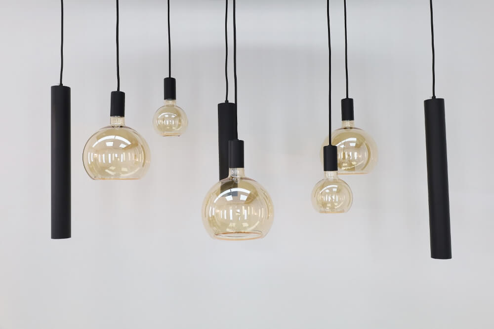 Hanglamp RAVI ovaal 140 x 50 cm 8-lichts zwart | Compleet
