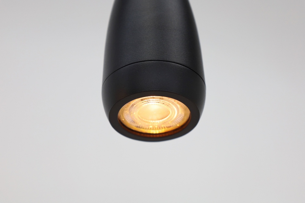 Hanglamp DAVI 130 x 25 cm 7-lichts zwart | Compleet