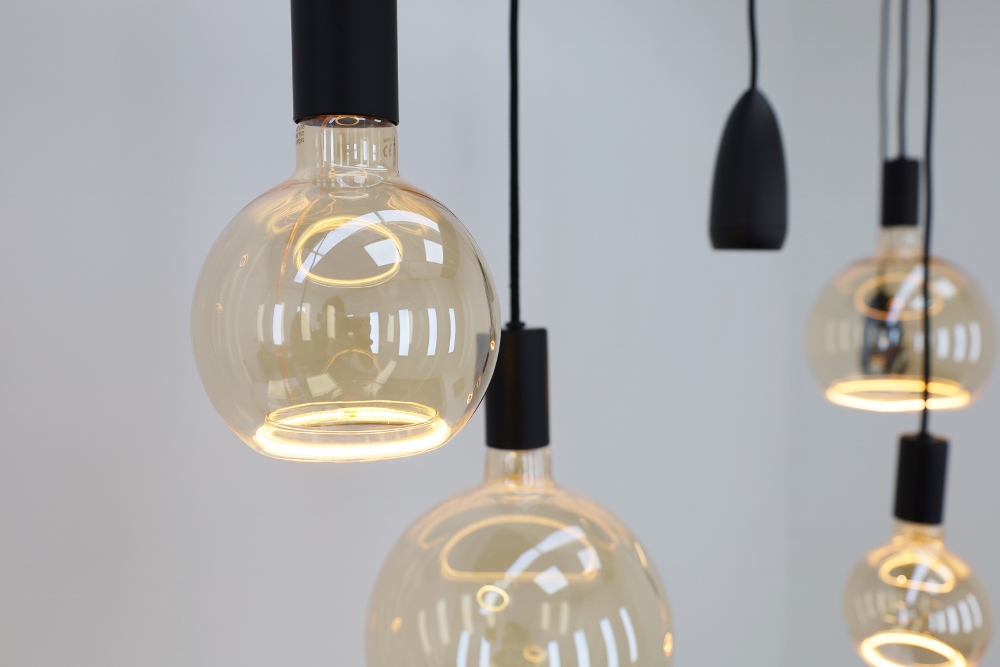 Hanglamp DAVI 130 x 25 cm 7-lichts zwart | Compleet