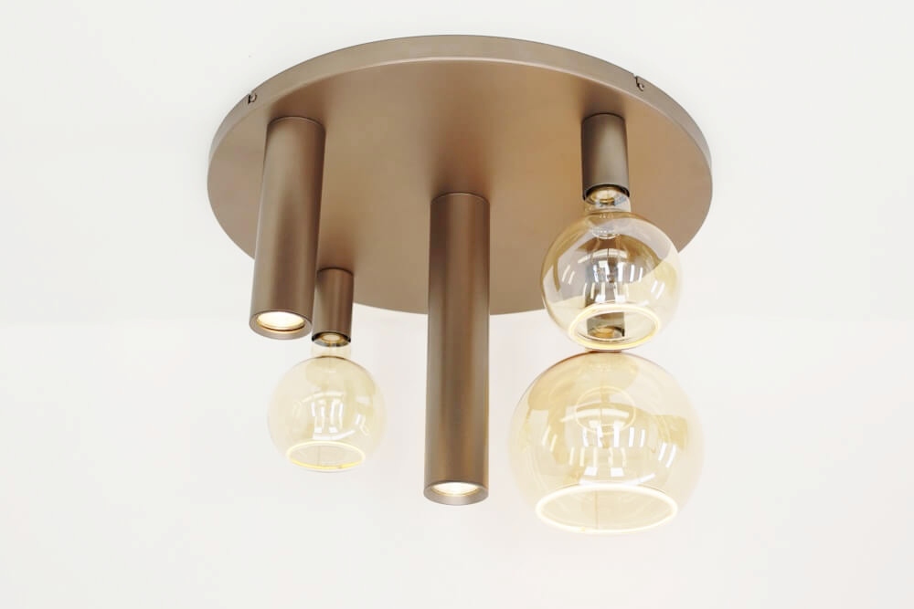 Plafondlamp RAVI &Oslash; 50 cm 5-lichts champagne | Compleet
