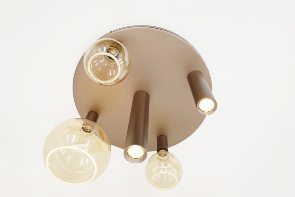 Plafondlamp RAVI &Oslash; 50 cm 5-lichts champagne | Compleet