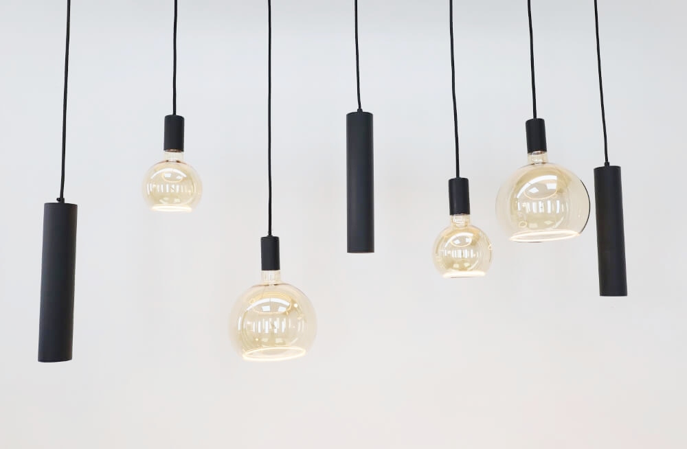 Hanglamp RAVI 200 x 25 cm 11-lichts zwart | Compleet