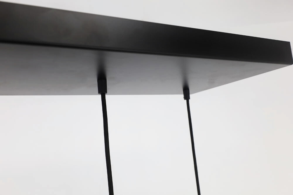Hanglamp RAVI 200 x 25 cm 11-lichts zwart | Compleet