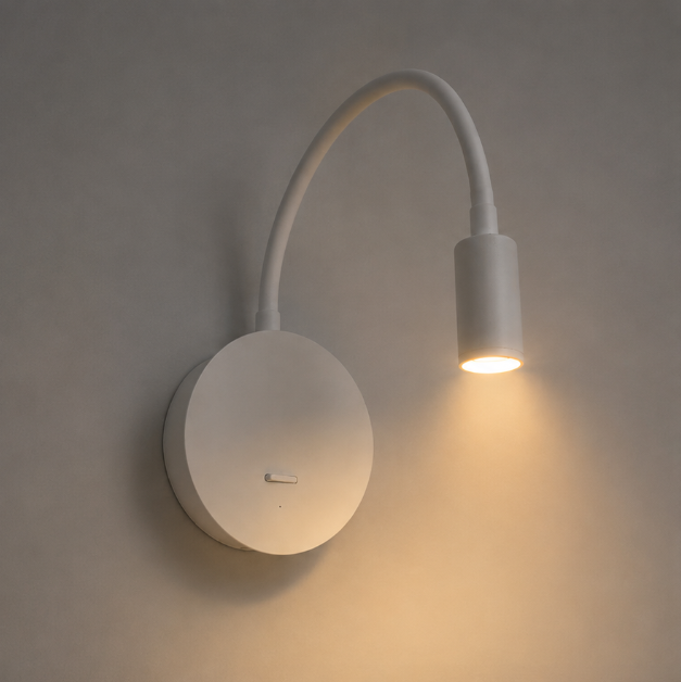 Flexibele oplaadbare WISPO wandlamp met touch dimmer| Wit