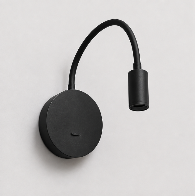 Flexibele oplaadbare WISPO wandlamp met touch dimmer| Zwart