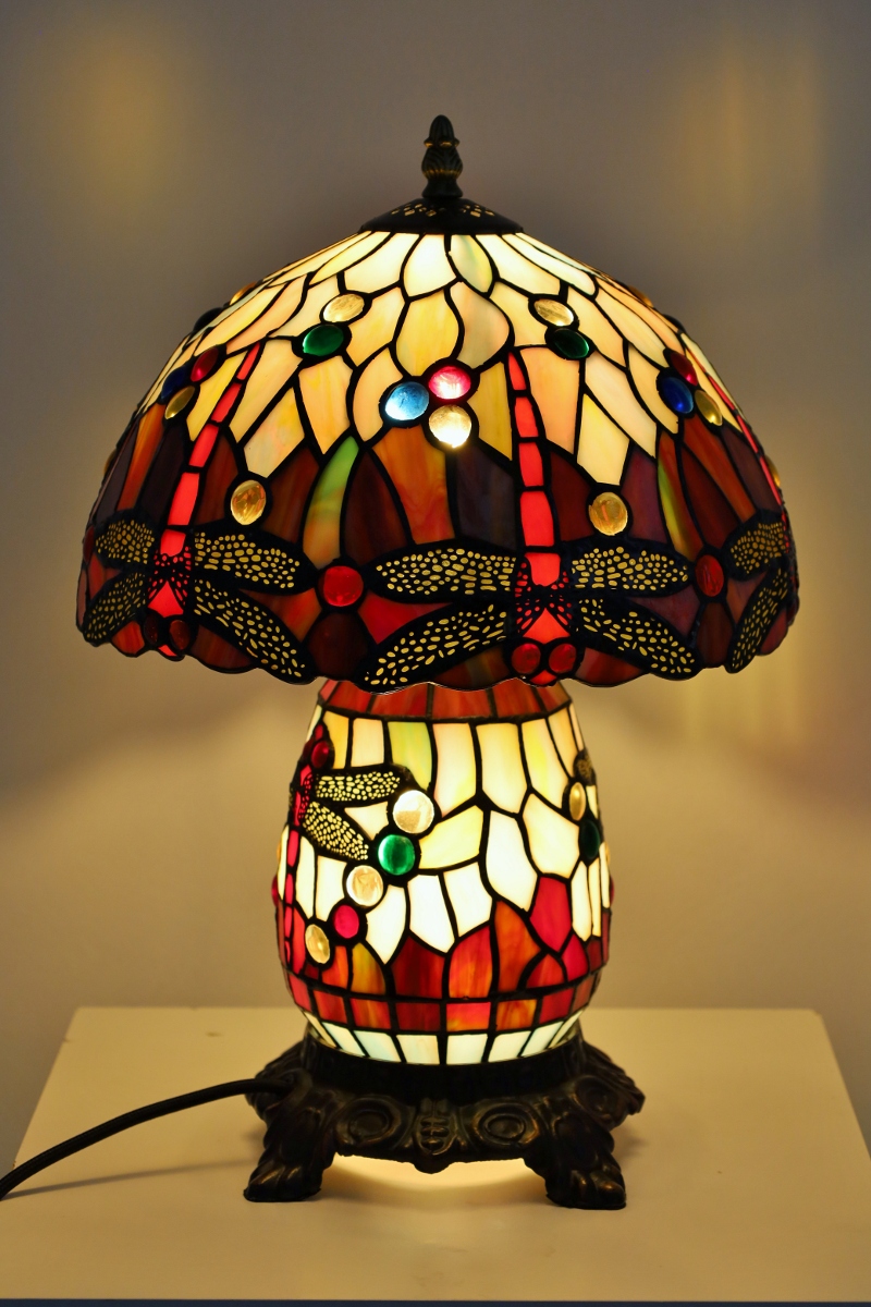 Klassieke tafellamp TIFFANY | Glas in loods