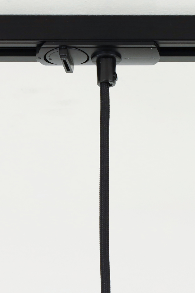 Koker hanglamp RUNNY 30 cm voor LUNA spanningsrail | Zwart